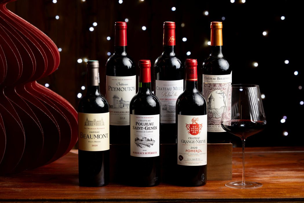 Bordeaux Explorer 6 Bottle Gift Case in Wood