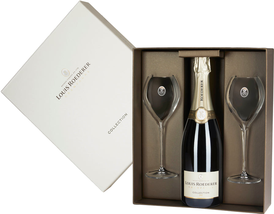 Louis Roederer, NV, Champagne with Champagne Flutes Gift Box