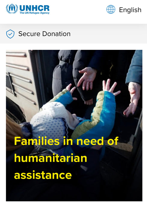 The UN Refugee Agency - support Ukraine in their time of need
